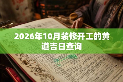 2026年10月装修开工的黄道吉日查询