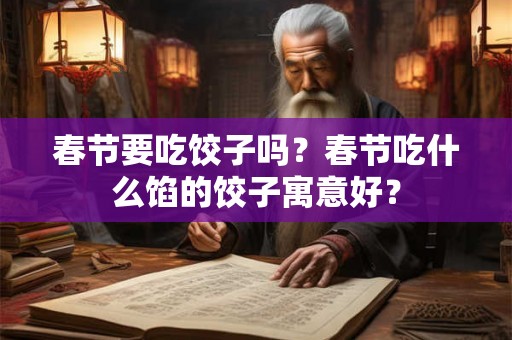 春节要吃饺子吗？春节吃什么馅的饺子寓意好？