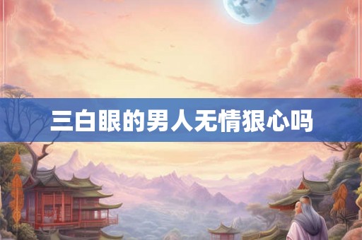 三白眼的男人无情狠心吗