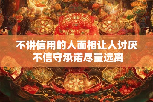 不讲信用的人面相让人讨厌 不信守承诺尽量远离