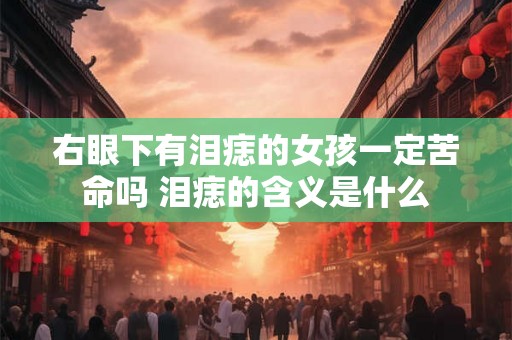 右眼下有泪痣的女孩一定苦命吗 泪痣的含义是什么