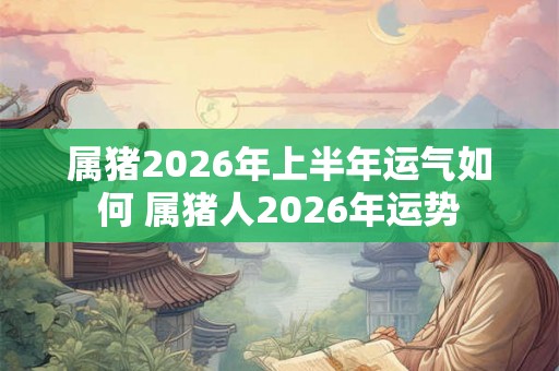 属猪2026年上半年运气如何 属猪人2026年运势 属猪2026年上半年运气如何 属猪人2026年运势