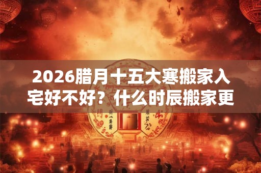 2026腊月十五大寒搬家入宅好不好？什么时辰搬家更好？