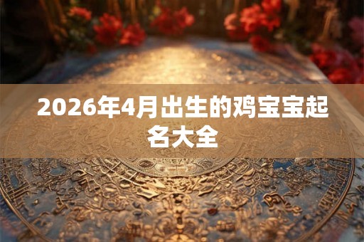 2026年4月出生的鸡宝宝起名大全 2026年4月出生的鸡宝宝起名大全