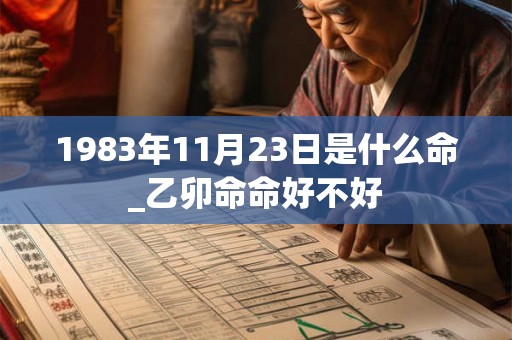 1983年11月23日是什么命_乙卯命命好不好