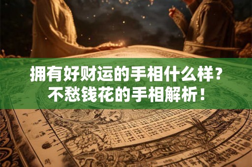 拥有好财运的手相什么样？不愁钱花的手相解析！