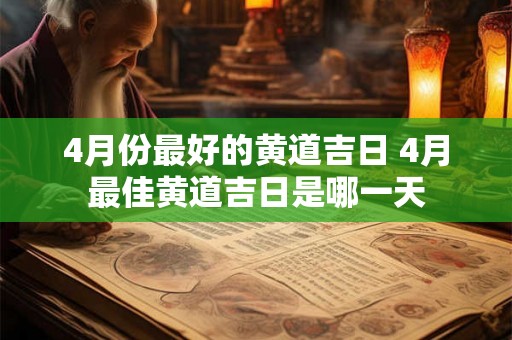 4月份最好的黄道吉日 4月最佳黄道吉日是哪一天