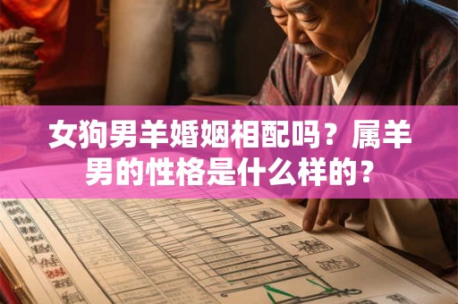 女狗男羊婚姻相配吗？属羊男的性格是什么样的？