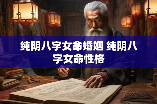纯阴八字女命婚姻 纯阴八字女命性格