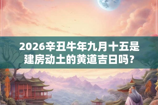 2026辛丑牛年九月十五是建房动土的黄道吉日吗？
