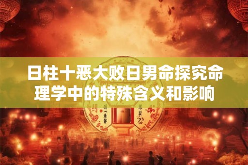 日柱十恶大败日男命探究命理学中的特殊含义和影响
