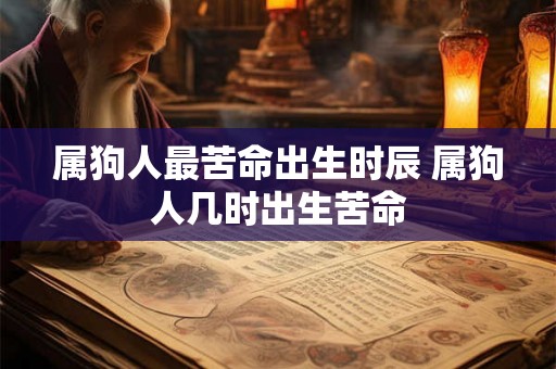 属狗人最苦命出生时辰 属狗人几时出生苦命