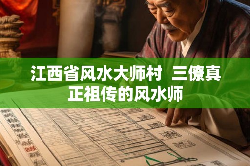 江西省风水大师村 三僚真正祖传的风水师 江西省风水大师村 三僚真正祖传的风水师