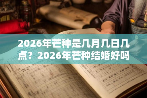 2026年芒种是几月几日几点？2026年芒种结婚好吗？