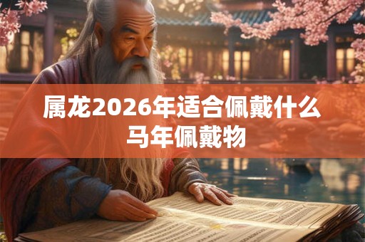 属龙2026年适合佩戴什么 马年佩戴物