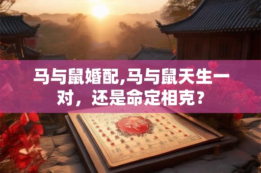 马与鼠婚配,马与鼠天生一对，还是命定相克？