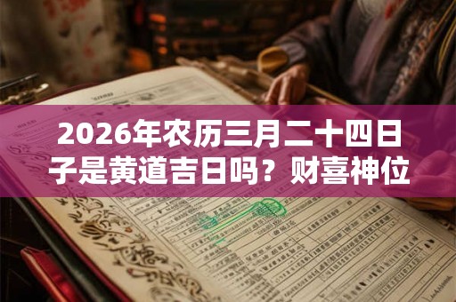 2026年农历三月二十四日子是黄道吉日吗？财喜神位在哪？