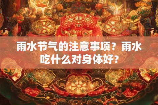 雨水节气的注意事项？雨水吃什么对身体好？