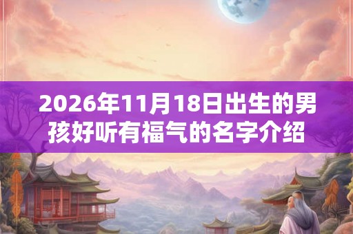 2026年11月18日出生的男孩好听有福气的名字介绍