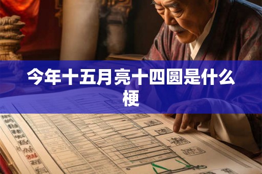 今年十五月亮十四圆是什么梗