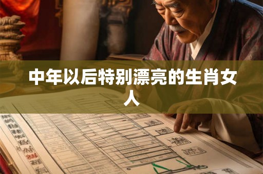 中年以后特别漂亮的生肖女人