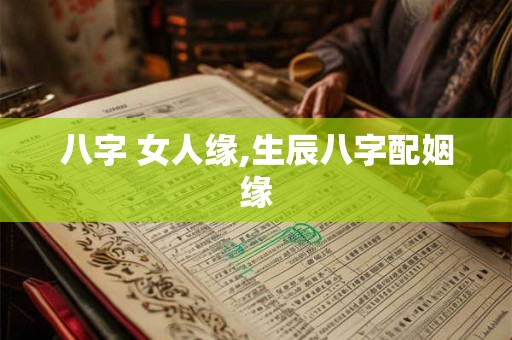 八字 女人缘,生辰八字配姻缘