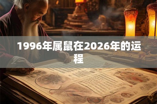 1996年属鼠在2026年的运程