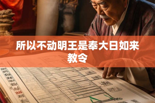 所以不动明王是奉大日如来教令 所以不动明王是奉大日如来教令
