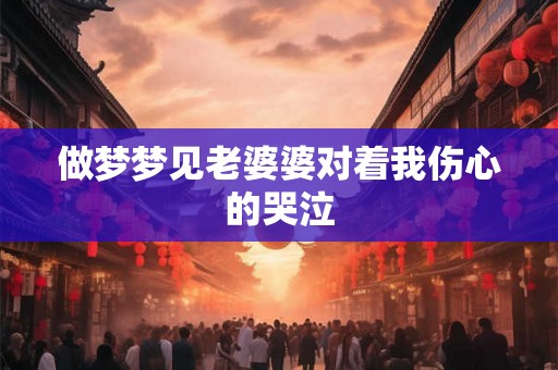 做梦梦见老婆婆对着我伤心的哭泣