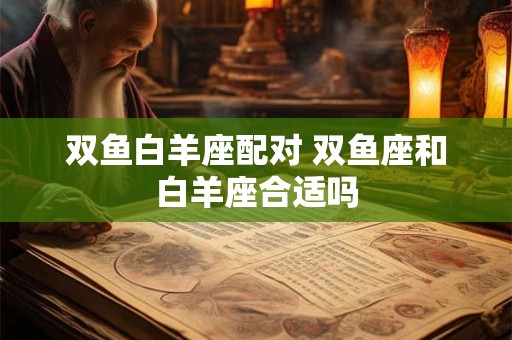 双鱼白羊座配对 双鱼座和白羊座合适吗