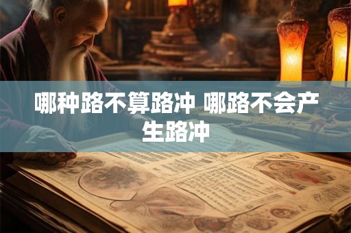 哪种路不算路冲 哪路不会产生路冲