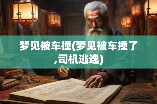 梦见被车撞(梦见被车撞了,司机逃逸)