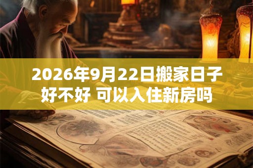 2026年9月22日搬家日子好不好 可以入住新房吗