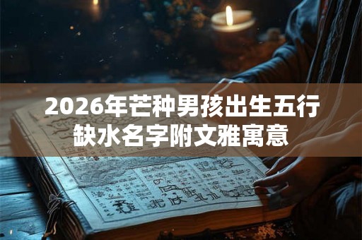 2026年芒种男孩出生五行缺水名字附文雅寓意