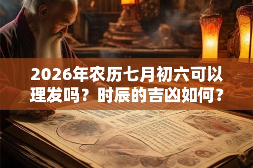 2026年农历七月初六可以理发吗？时辰的吉凶如何？
