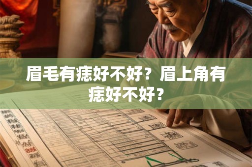 眉毛有痣好不好?眉上角有痣好不好? 眉毛有痣好不好?眉上角有痣好不好?