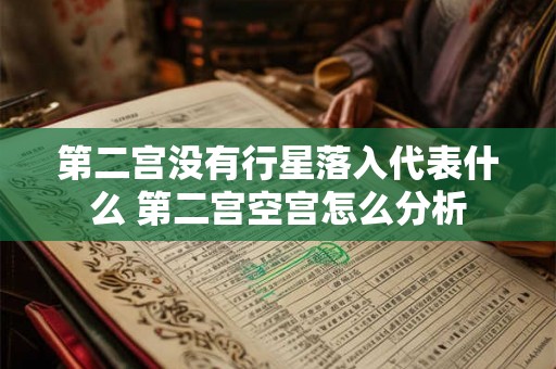 第二宫没有行星落入代表什么 第二宫空宫怎么分析