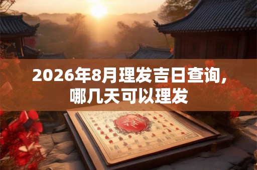 2026年8月理发吉日查询,哪几天可以理发 2026年8月理发吉日查询,哪几天可以理发