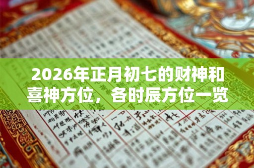 2026年正月初七的财神和喜神方位,各时辰方位一览 2026年正月初七的财神和喜神方位,各时辰方位一览