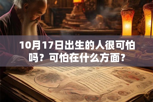 10月17日出生的人很可怕吗？可怕在什么方面？