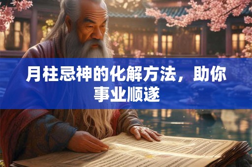 月柱忌神的化解方法，助你事业顺遂