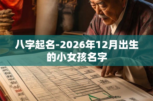 八字起名-2026年12月出生的小女孩名字 八字起名-2026年12月出生的小女孩名字