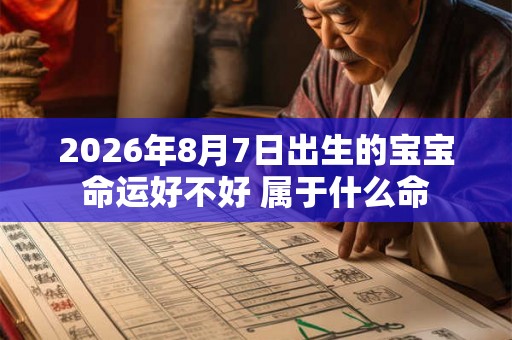 2026年8月7日出生的宝宝命运好不好 属于什么命
