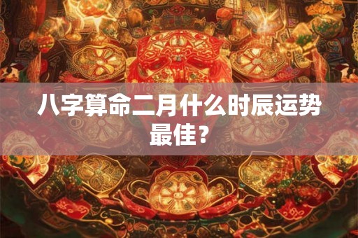 八字算命二月什么时辰运势最佳？