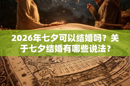 2026年七夕可以结婚吗？关于七夕结婚有哪些说法？