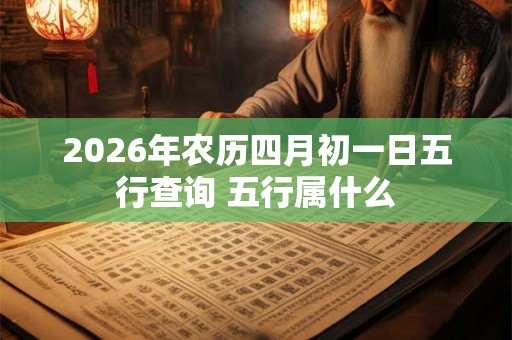 2026年农历四月初一日五行查询 五行属什么