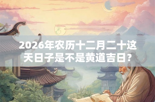 2026年农历十二月二十这天日子是不是黄道吉日? 2026年农历十二月二十这天日子是不是黄道吉日?