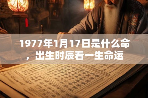1977年1月17日是什么命,出生时辰看一生命运 1977年1月17日是什么命,出生时辰看一生命运