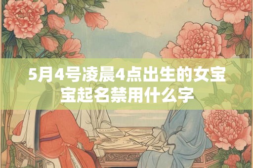 5月4号凌晨4点出生的女宝宝起名禁用什么字