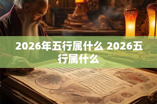 2026年五行属什么 2026五行属什么